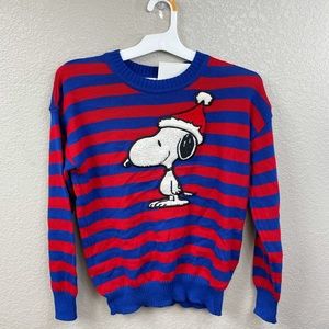 Peanuts holiday Snoopy sweater size S